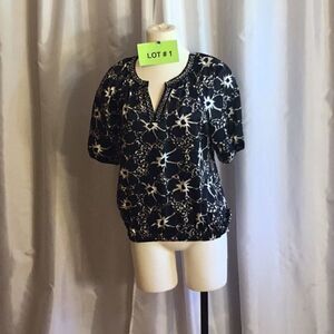 Silky feel top in small with neck beading